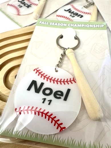 Personalized Baseball Keychain | Personalized Team Gift | Player Name and Number | Baseball Souvenir | Coach Appreciation Gift - Etsy