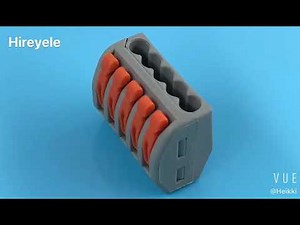 HAIRUI Replacement Wago 222-415 Push Wire Connector 5 Lever Connector