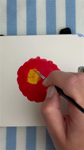 Day 26/30 🌼 Today we’re painting a vibrant French marigold!