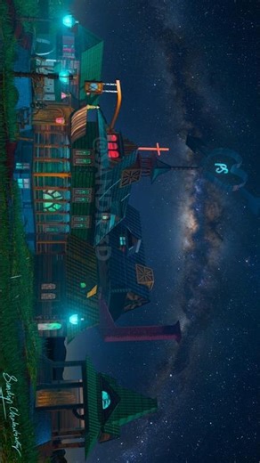 "The Timberland Spire." 🌲✨#maya #3dmodeling #environment #trending #youtubeshorts #blender