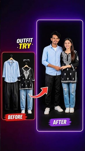 Try ANY Outfit in 1 Click | Gemini Ai Couple Photo Editing | outfit change promt