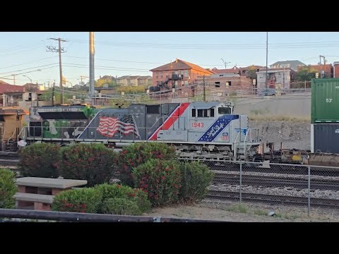 Railfanning in Downtown El Paso In El Paso, TX 04/08/2026 (Ft. UP 1943 Spirit of the Union Pacific)