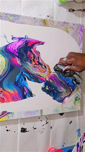 Mystic Bloom Transfer with amazing cells! #bloomtechnique #art #acrylicpour