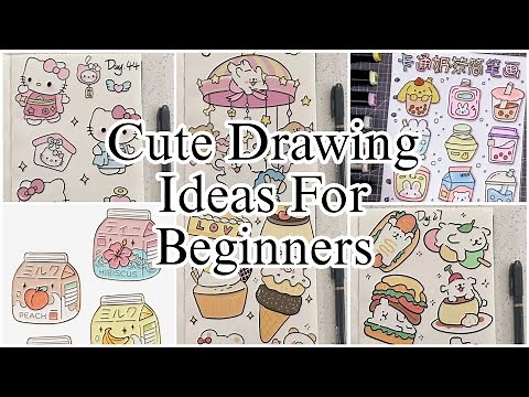 Cute Drawing Ideas For Beginners| Very Easy Drawings| Stickers Drawing Ideas| Drawings For Beginners