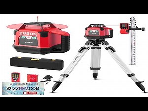 VEVOR 2650ft Rotary Laser Level Kit Self Leveling Red Line 0.06 in 100
