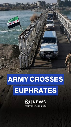 Syrian military vehicles drive on a damaged bridge over the Euphrates river in Deir Ezzor, as the army deploys in parts of the eastern Deir Ezzor province formerly controlled by Kurdish forces following their withdrawal from the area. After two days of rapid gains in Kurdish-controlled territory, Syrian President Ahmed al-Sharaa announced on Sunday a deal with their leader Mazloum Abdi that includes a ceasefire and the integration of the Kurdish administration and forces into the central state. 