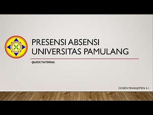 [SHARING] TUTORIAL PRESENSI ABSENSI - UNIVERSITAS PAMULANG [LOGIN DOSEN]