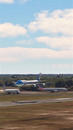 USA Air Force One low pass causes traffic delay in Orlando #aviation #usa #f15 | IronGaming
