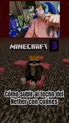 How to get to the Nether roof with the new cushions #minecraft #gaming #nether #minecraftupdate