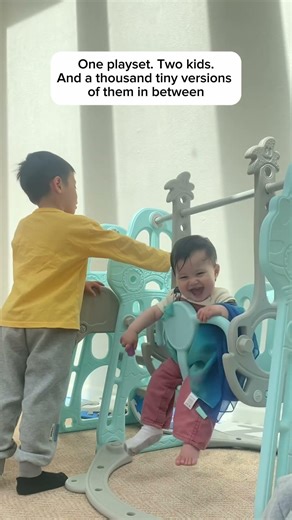 From their 1st swing to their 1000th slide, this playset is a core memory machine #indoorplayset