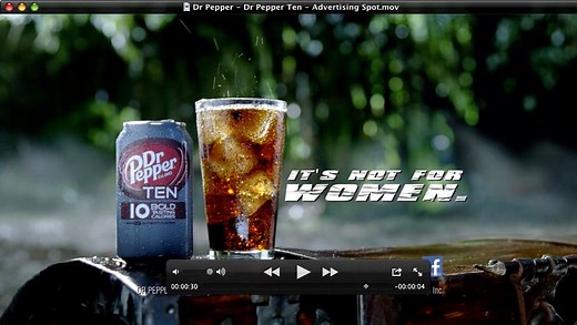 Dr Pepper Ten: 'No women allowed'