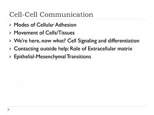Cell-Cell Communication - SlideServe