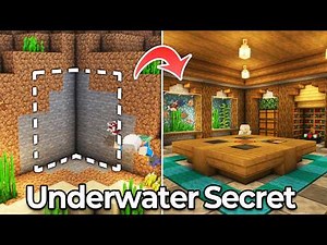 ⛏️ Minecraft Tutorial :: Simple Underwater Secret Base 🤫🐟 [마인크래프트 간단한 수중 비밀기지 만들기 건축강좌]