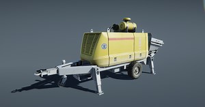 Concrete Pump Trailer | 3D Industrial | Unity Asset Store