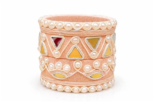 Handmade Silk Thread Pearl Bracelet for Women,indian Ethnic Bangle,lightweight Festive Jewelry - Etsy