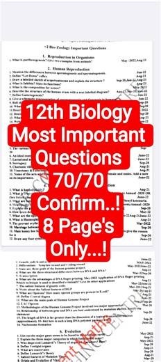 12th Biology Half yearly Examination important questions 2025| #vincentinfo