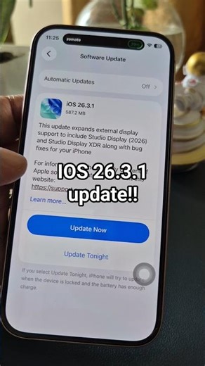 Ios 26.3.1 update| New IOS update|Iphone 15 update💥
