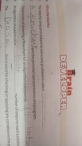 A. Fill in the blanks: Thestep-by-step procedure to solve any p... | Filo