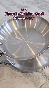 Say goodbye to worn-out pans and elevate your cooking with Anolon’s Nouvelle Stainless Steel. Durable, elegant, and guaranteed to impress—your friends will be asking where you got it. | Anolon