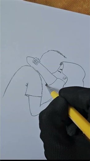 “How to draw a couple hugging”