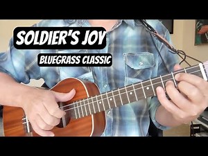 "SOLDIER'S JOY" Baritone Uke Lesson BLUEGRASS w/ TABS, Play Along Backing Tracks (Chords/Melody)