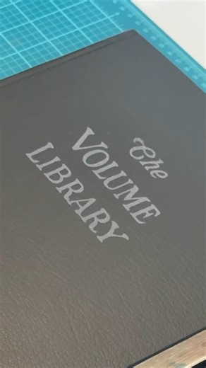 LASER ENGRAVING A BOOK COVER
