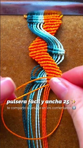 Tutorial Pulsera Fácil 25 | Tejido con nudos e hilo #bracelet #artesania #crafts