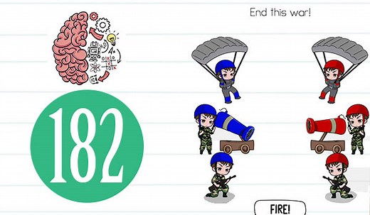 Brain Test Level 182 End this war