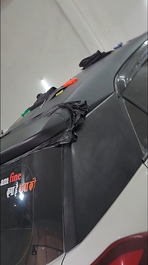 Hyundai i20 Roof top Viny wrap..🤑 #hyundai #i20 #side Roof #panel #wrap #Black #matte #gloss #car #BIKE #automobile #shorts #new## | Vk Wraps