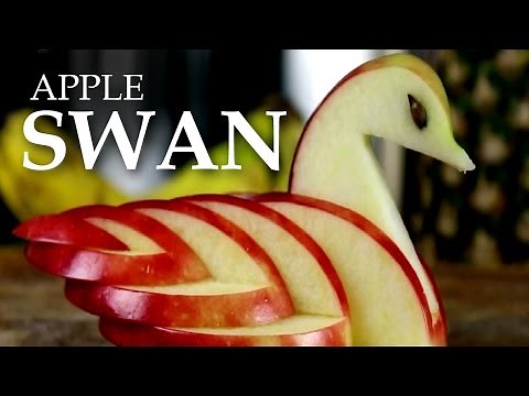 How To Create Beautiful Apple Swan | Delicious Fruit Art | Fruit Carving