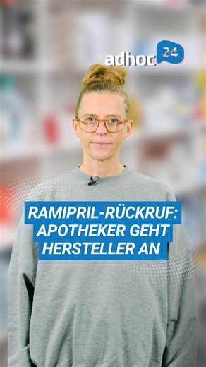 🚨 Ramipril-Rückruf bei 089Pharm. Der Rückruf läuft auf Handelsebene. Trotzdem sorgt er in den Apotheken für Verunsicherung. 🏥 Ein Apotheker fordert klare Aussagen zu Risiken, Austausch und Erstattung. 💬 ❓ Wie transparent müssen Hersteller bei Rückrufen sein? 👉 Mehr dazu: Link in der Bio! #ramipril #adhoc24 #apothekennews | APOTHEKE ADHOC