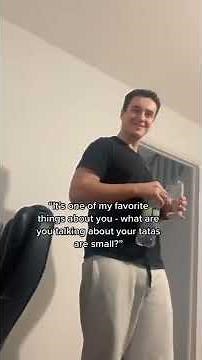 telling him I think my ‘tatas’ are small prank #shorts
