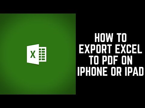 How to Export Microsoft Excel to PDF in Apple iPhone or iPad App