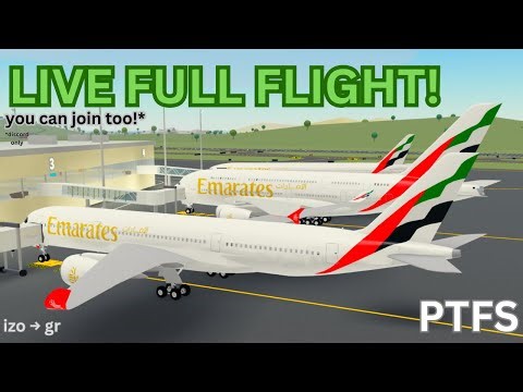 Full flight! 🔴PTFS Full Flight LIVE🔴[VIEWERS CAN JOIN] Pilot Training Flight Simulator Roblox