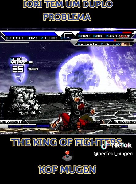 King of Fighters Gameplay: Orochi Iori vs Dark Rugal