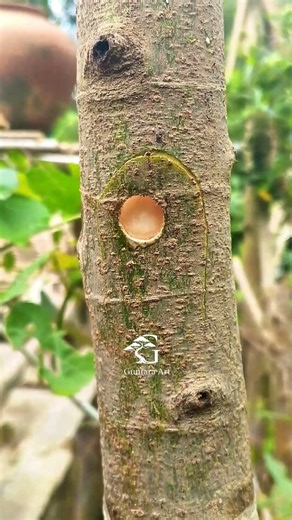 Learning a simple grafting🪾 #bonsaitree #airlayering #grafting #satisfying #propagation