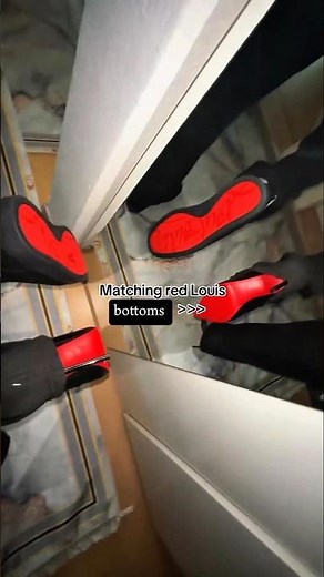 Matching Red Bottoms 👠❤️ | Christian Louboutin Heels #Shorts #highheels #fashion