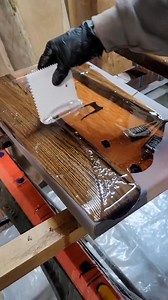 Applying a flood coat and popping bubbles with a torch 🥃🔥 #art #drink #woodart #woodworking #woodworker #epoxy #epoxyart #fyp #resin #foryou #food | Rahil Cooper