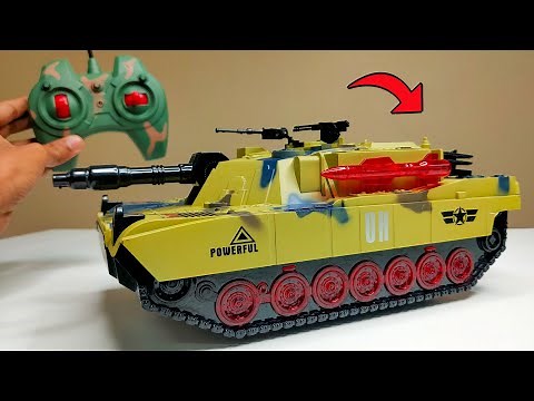 RC Big Size Fastest Military Battle Tank Unboxing & Testing - Chatpat toy tv