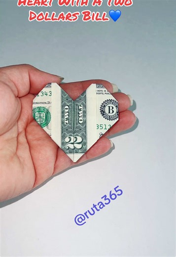 How to Create a Heart from a Two Dollar Bill