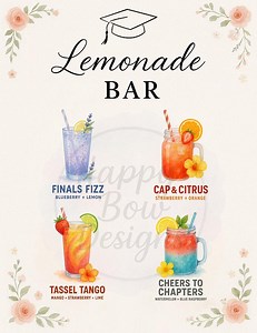 Graduation Party Lemonade Bar Boho Menu Sign Class 2025 Grad Party Drink Station Decor Lemon Theme Instant Download Printable Lemonade Menu - Etsy