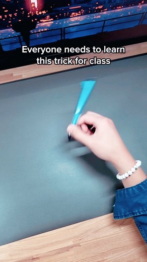 Ryzing Spins on Instagram: "Bored in class or wherever? Try this! 👀 The trick is called the Infinity! ♾️ One of the most popular never ending tricks. It's easy and anyone can do it! If you learned it, save and share this reel! 😊 Like and follow and let's learn pen spinning together! 🤝 Want to see and learn more tricks? Go to my Tutorials playlist in my YouTube channel (link in bio). Playlists are sorted by difficulty. #tutorial #infinity #penspinning #satisfying #tricks #howto"