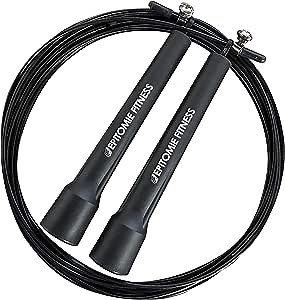 Speed Jump Rope – Extra-Fast Premium Jumping Rope for Fitness - Adjustable Skipping Rope with Metal Handles & Cable