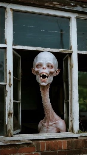 What IS This Creature Caught Peeking Through A Window? #shorts #horror #scary #creepy