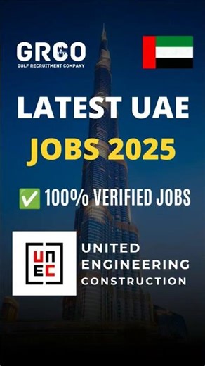 🔥 UAE Construction Jobs 2025 | United Engineering Construction Hiring Now | Apply Free