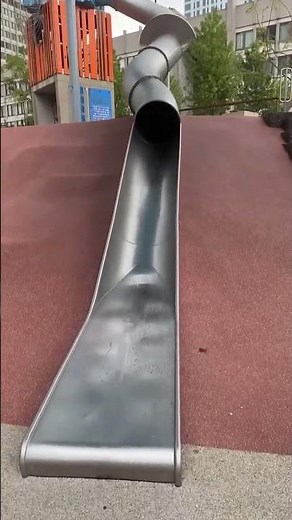 Goofy falls down a slide
