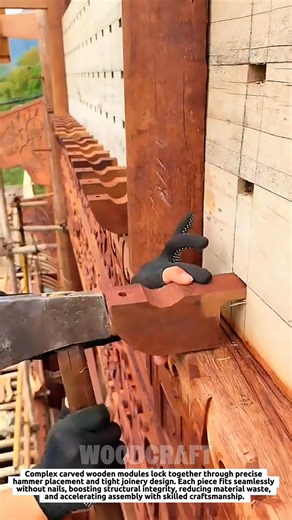Intricate Wooden Interlock System Installed With Pure Precision Strikes