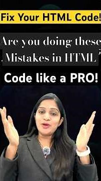Beginner vs Pro: Fix Your HTML Code 💻|| HTML Code Tips :HTML LEARNING