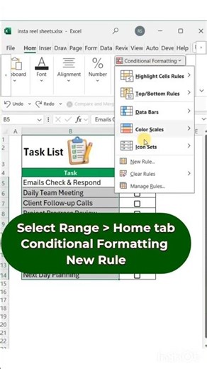 create a task list in excel #excel #ytshorts #excelformula #dataextractor