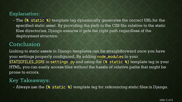 How to Access Static Files in Django From Your Template Efficiently